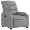 vidaXL Fauteuil inclinable &eacute;lectrique Gris clair Tissu