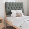 vidaXL T&ecirc;te de lit capitonn&eacute;e Gris fonc&eacute; 80 cm Pin massif
