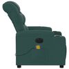 vidaXL Fauteuil de massage inclinable &eacute;lectrique Vert fonc&eacute; Tissu