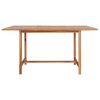 vidaXL Table de jardin 150x150x76 cm Bois de teck solide