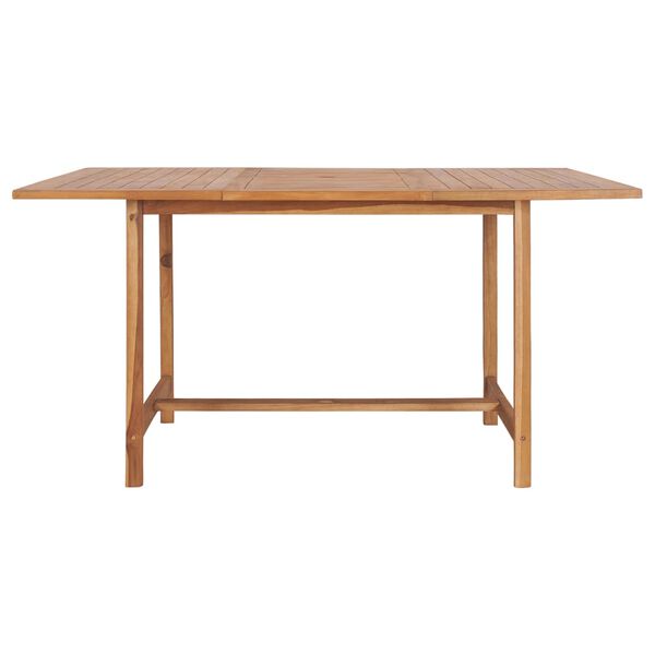 vidaXL Table de jardin 150x150x76 cm Bois de teck solide
