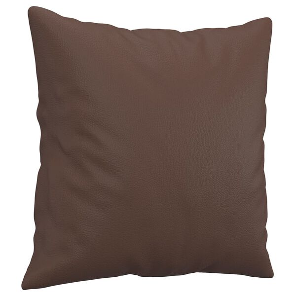 vidaXL Coussins décoratifs lot de 2 Marron 40x40 cm Similicuir