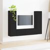 vidaXL Ensemble meuble TV 6 pcs Noir Bois d'ing&eacute;nierie