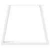 vidaXL Pieds de table &agrave; manger en forme de V, 3 pi&egrave;ces, blanc, 80 x (72-73,3) cm, acier