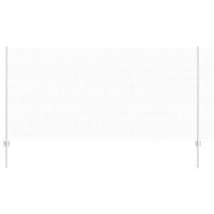 vidaXL Cl&ocirc;ture avec poteau Argent&eacute;