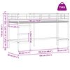 vidaXL Lit mezzanine pour enfants Noir et rose 74,5 x 190 cm M&eacute;tал