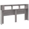 vidaXL Tête de lit à LED sonoma gris 180x18,5x103,5 cm bois ingénierie