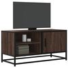 vidaXL Meuble TV ch&ecirc;ne marron 80x34,5x40 cm bois d'ing&eacute;nierie et m&eacute;tal