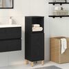 vidaXL Cabinet de Salle de Bain avec porte Ch&ecirc;ne noir 30 x 30 x 100 cm