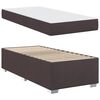 vidaXL Cadre de lit avec matelas Marron foncé 80 x 200 cm tissu