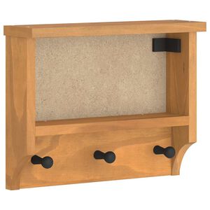 Porte-manteaux Mural En Bois De Manguier Massif - Lot De 2, 4 Crochets Chacun, Style Rétro