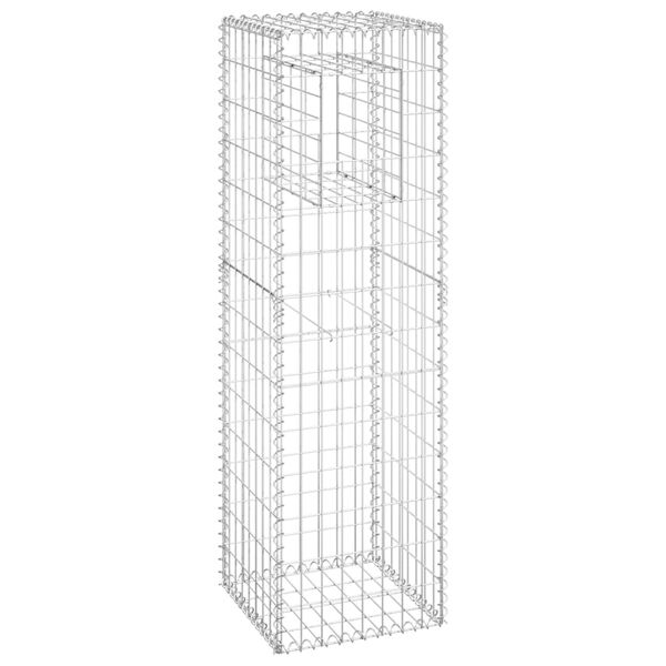 vidaXL Poteaux à panier de gabion 2 pcs 40x40x140 cm Fer