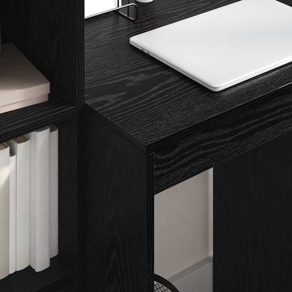 vidaXL Bureau avec tiroir 2 pcs Ch&ecirc;ne noir