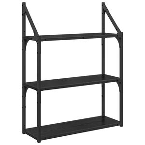 vidaXL Étagère Murale Chêne noir 60 x 21 x 78,5 cm Bois d'ingénierie