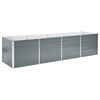 vidaXL Lit sur&eacute;lev&eacute; de jardin Acier galvanis&eacute; 320x80x77 cm Gris