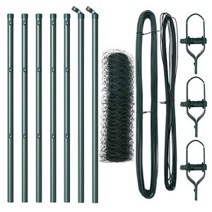 vidaXL Poteau de cl&ocirc;ture. Vert