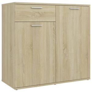 vidaXL Buffet ch&ecirc;ne sonoma 80x36x75 cm bois d'ing&eacute;nierie