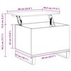 vidaXL Table basse Blanc 60x44,5x45 cm Bois d'ingénierie