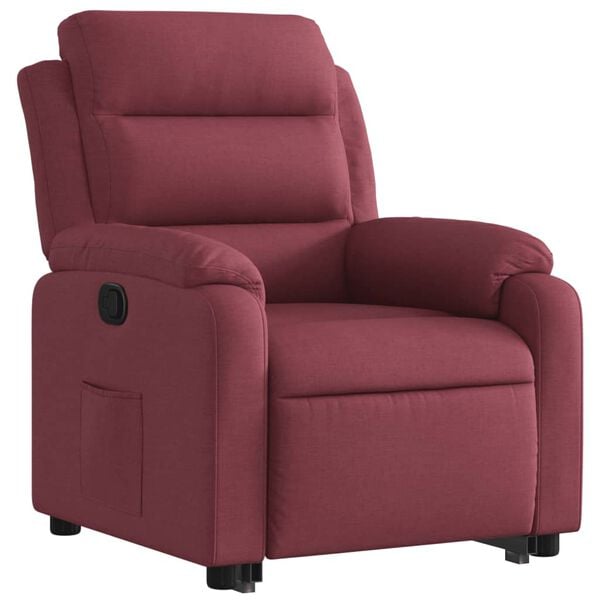 vidaXL Fauteuil inclinable rouge bordeaux tissu
