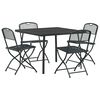 vidaXL Ensemble de meubles d'ext&eacute;rieur 5 pcs Anthracite Fer et Acier