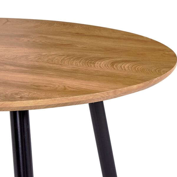 vidaXL Table de salle &agrave; manger Ch&ecirc;ne et noir 90x73,5 cm MDF