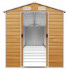 vidaXL Abri de jardin marron clair 191x980x198 cm acier galvanisé