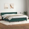 vidaXL Sommier &agrave; lattes de lit et matelas vert fonc&eacute; 180x220cm velours