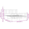 vidaXL Cadre de lit métal sans matelas avec pied de lit noir 120x200cm