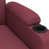 vidaXL Fauteuil inclinable &eacute;lectrique Rouge bordeaux Tissu