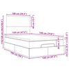 VidaXL Cadre de lit ottoman avec matelas marron fonc&eacute; 120x190 cm tissu