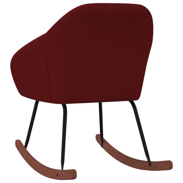 vidaXL Chaise à bascule Rouge bordeaux Tissu