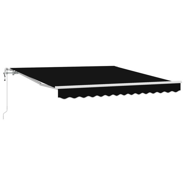 vidaXL Auvent R&eacute;tractable Noir 300 x 250 cm Tissu et acier