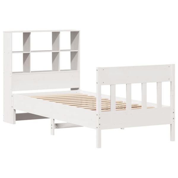 vidaXL Cadre de lit sans matelas blanc 90x200 cm bois de pin massif