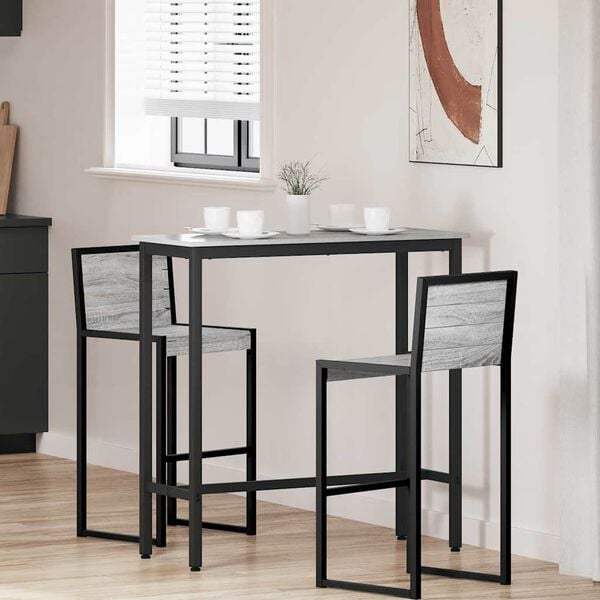 vidaXL table Gris Sonoma 100 x 40 x 100,5 cm