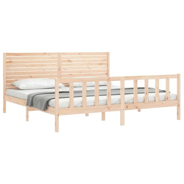 vidaXL Cadre de lit sans matelas 200x200 cm bois massif de pin