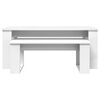 vidaXL Ensemble de tables basses 2 pcs Blanc Bois d'ing&eacute;nierie
