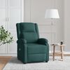vidaXL Fauteuil de massage Vert fonc&eacute; Tissu