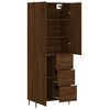 vidaXL Buffet haut Ch&ecirc;ne marron 69,5x34x180 cm Bois d'ing&eacute;nierie