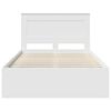 vidaXL Cadre de lit avec t&ecirc;te de lit Blanc 120 x 200 cm Pin massif