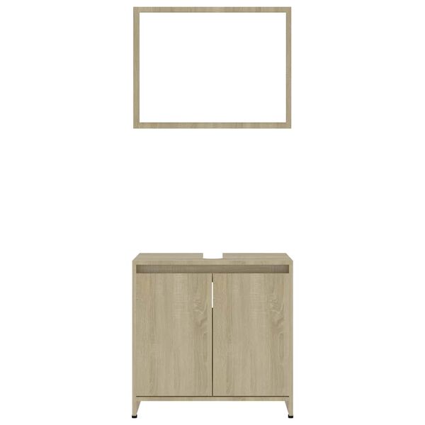 vidaXL Meubles de salle de bain Ch&ecirc;ne sonoma Bois d'ing&eacute;nierie