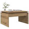 vidaXL Table basse chêne artisanal 68x50x38 cm bois d'ingénierie