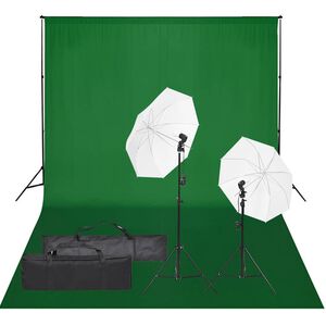 vidaXL Kit de studio photo avec &eacute;clairage et toile de fond