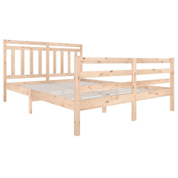 vidaXL Cadre de lit sans matelas bois massif 160x200 cm
