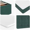vidaXL Lit ottoman avec matelas et LED vert fonc&eacute; 90x200cm velours