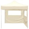vidaXL Tente pliable avec 2 parois 291x291x315 cm Crème