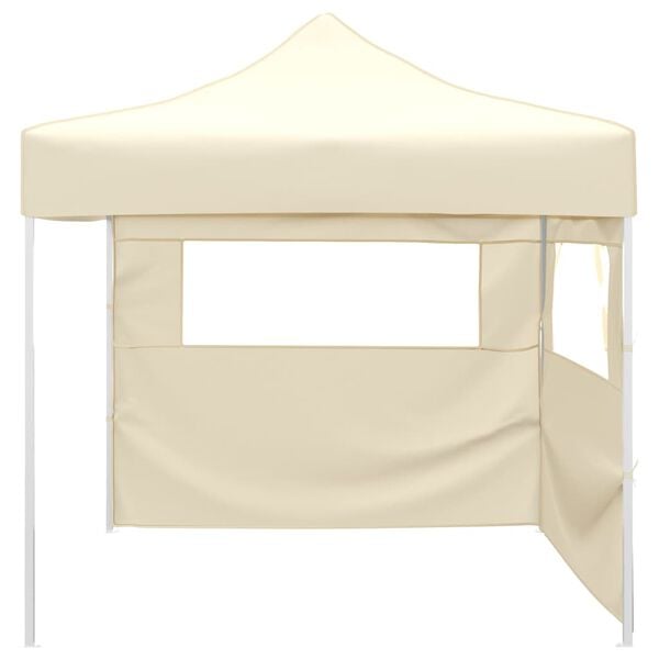 vidaXL Tente pliable avec 2 parois 291x291x315 cm Crème