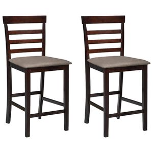 vidaXL Tabourets de bar 2 pcs Marron Tissu