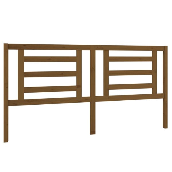 vidaXL Tête de lit Marron miel 186x4x100 cm Bois de pin massif