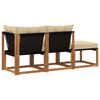 vidaXL Canap&eacute;s modulaires d'ext&eacute;rieur 3 Pi&egrave;ce Naturel et Beige