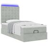 vidaXL Cadre de lit ottoman et matelas gris clair 90x200 cm velours